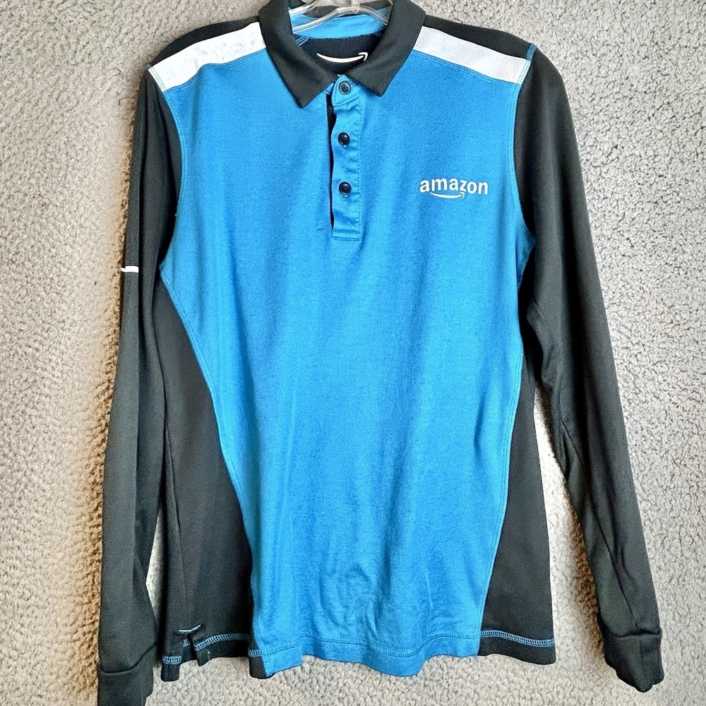 Luly Yang DSP Am Azon Men's polo Long Sleeve shirt Size XS Work Wear